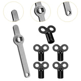 Maxbell 5 Radiator Bleed Key and 1 Radiator Key Wrench Radiator Spanner for Bleeding With 5 Black Keys