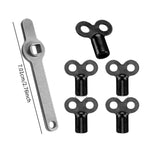 Maxbell 5 Radiator Bleed Key and 1 Radiator Key Wrench Radiator Spanner for Bleeding With 5 Black Keys