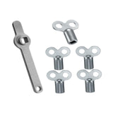 Maxbell 5 Radiator Bleed Key and 1 Radiator Key Wrench Radiator Spanner for Bleeding With 5 Silvery Keys