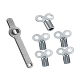 Maxbell 5 Radiator Bleed Key and 1 Radiator Key Wrench Radiator Spanner for Bleeding With 5 Silvery Keys