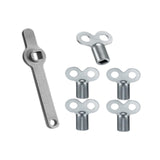 Maxbell 5 Radiator Bleed Key and 1 Radiator Key Wrench Radiator Spanner for Bleeding With 5 Silvery Keys