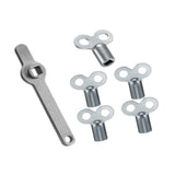 Maxbell 5 Radiator Bleed Key and 1 Radiator Key Wrench Radiator Spanner for Bleeding With 5 Silvery Keys