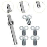 Maxbell 5 Radiator Bleed Key and 1 Radiator Key Wrench Radiator Spanner for Bleeding With 5 Silvery Keys