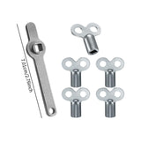 Maxbell 5 Radiator Bleed Key and 1 Radiator Key Wrench Radiator Spanner for Bleeding With 5 Silvery Keys