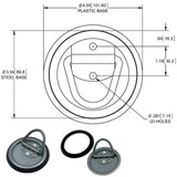Maxbell Trailer Rope Ring Wear Resistant Universal Easy Installation D Ring Tie Down