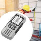 Maxbell 5 in 1 Stud Finder Wall Scanner Auto Calibration 15x6.7x3cm with Audio Alarm Silvery