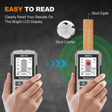 Maxbell 5 in 1 Stud Finder Wall Scanner Auto Calibration 15x6.7x3cm with Audio Alarm Silvery