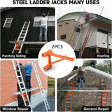 Maxbell 2Pcs Ladder Jack Scaffold Bracket Sturdy Adjustable Height Ladder Stabilizer