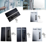 Maxbell Stainless Steel Door Handles Sturdy Pull Push Handles for Hotels Public Home No Pattern