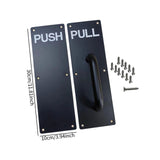 Maxbell Stainless Steel Door Handles Sturdy Pull Push Handles for Hotels Public Home PUSH PULL Black