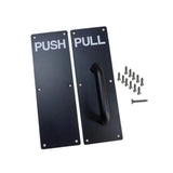 Maxbell Stainless Steel Door Handles Sturdy Pull Push Handles for Hotels Public Home PUSH PULL Black
