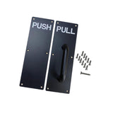 Maxbell Stainless Steel Door Handles Sturdy Pull Push Handles for Hotels Public Home PUSH PULL Black
