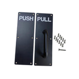 Maxbell Stainless Steel Door Handles Sturdy Pull Push Handles for Hotels Public Home PUSH PULL Black