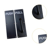 Maxbell Stainless Steel Door Handles Sturdy Pull Push Handles for Hotels Public Home PUSH PULL Black