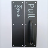 Maxbell Stainless Steel Door Handles Sturdy Pull Push Handles for Hotels Public Home PUSH PULL Black