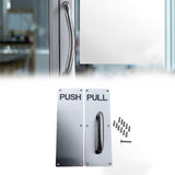 Maxbell Stainless Steel Door Handles Sturdy Pull Push Handles for Hotels Public Home PUSH PULL Silver