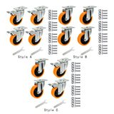 Maxbell 4 Pieces Swivel Caster Wheels Accessory Plate Casters for Trolleys Furniture Style A