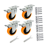 Maxbell 4 Pieces Swivel Caster Wheels Accessory Plate Casters for Trolleys Furniture Style A