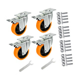 Maxbell 4 Pieces Swivel Caster Wheels Accessory Plate Casters for Trolleys Furniture Style A