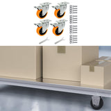 Maxbell 4 Pieces Swivel Caster Wheels Accessory Plate Casters for Trolleys Furniture Style A