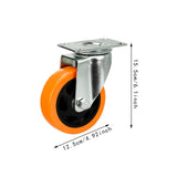 Maxbell 4 Pieces Swivel Caster Wheels Accessory Plate Casters for Trolleys Furniture Style A