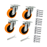 Maxbell 4 Pieces Swivel Caster Wheels Accessory Plate Casters for Trolleys Furniture Style B