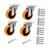 Maxbell 4 Pieces Swivel Caster Wheels Accessory Plate Casters for Trolleys Furniture Style B