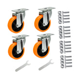 Maxbell 4 Pieces Swivel Caster Wheels Accessory Plate Casters for Trolleys Furniture Style B