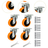 Maxbell 4 Pieces Swivel Caster Wheels Accessory Plate Casters for Trolleys Furniture Style B