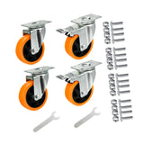 Maxbell 4 Pieces Swivel Caster Wheels Accessory Plate Casters for Trolleys Furniture Style C