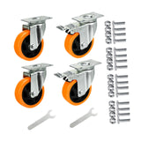 Maxbell 4 Pieces Swivel Caster Wheels Accessory Plate Casters for Trolleys Furniture Style C