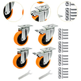 Maxbell 4 Pieces Swivel Caster Wheels Accessory Plate Casters for Trolleys Furniture Style C