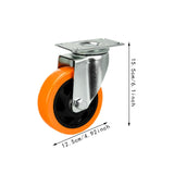 Maxbell 4 Pieces Swivel Caster Wheels Accessory Plate Casters for Trolleys Furniture Style C