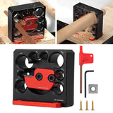 Maxbell Dowel Maker Jig Wear Resistant 8 Holes Aluminum Alloy Adjustable Dowel Maker
