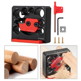 Maxbell Dowel Maker Jig Wear Resistant 8 Holes Aluminum Alloy Adjustable Dowel Maker