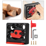 Maxbell Dowel Maker Jig Wear Resistant 8 Holes Aluminum Alloy Adjustable Dowel Maker