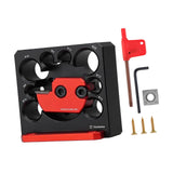 Maxbell Dowel Maker Jig Wear Resistant 8 Holes Aluminum Alloy Adjustable Dowel Maker