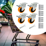Maxbell 4Pcs Swivel Caster Wheels Accessories Replaces for Equipment Carts Workbench Style A