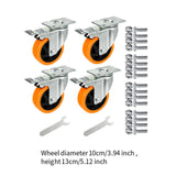 Maxbell 4Pcs Swivel Caster Wheels Accessories Replaces for Equipment Carts Workbench Style A