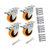 Maxbell 4Pcs Swivel Caster Wheels Accessories Replaces for Equipment Carts Workbench Style A