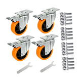Maxbell 4Pcs Swivel Caster Wheels Accessories Replaces for Equipment Carts Workbench Style A