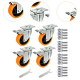 Maxbell 4Pcs Swivel Caster Wheels Accessories Replaces for Equipment Carts Workbench Style A