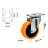 Maxbell 4Pcs Swivel Caster Wheels Accessories Replaces for Equipment Carts Workbench Style A