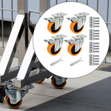 Maxbell 4Pcs Swivel Caster Wheels Accessories Replaces for Equipment Carts Workbench Style A