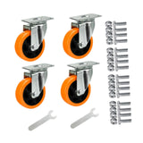 Maxbell 4Pcs Swivel Caster Wheels Accessories Replaces for Equipment Carts Workbench Style B