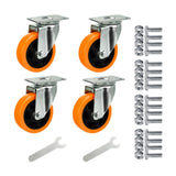 Maxbell 4Pcs Swivel Caster Wheels Accessories Replaces for Equipment Carts Workbench Style B