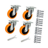 Maxbell 4Pcs Swivel Caster Wheels Accessories Replaces for Equipment Carts Workbench Style B