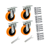 Maxbell 4Pcs Swivel Caster Wheels Accessories Replaces for Equipment Carts Workbench Style B