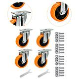 Maxbell 4Pcs Swivel Caster Wheels Accessories Replaces for Equipment Carts Workbench Style B