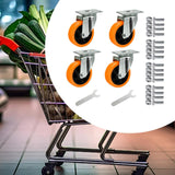 Maxbell 4Pcs Swivel Caster Wheels Accessories Replaces for Equipment Carts Workbench Style B